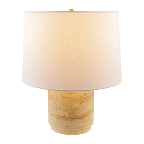 Modern European furniture - Travertine Base Accent Table Lamp - www.oroa.com