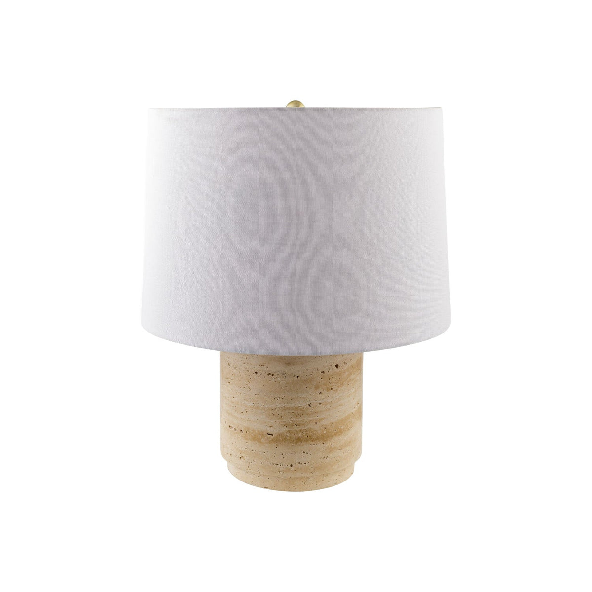 Modern European furniture - Travertine Base Accent Table Lamp - www.oroa.com