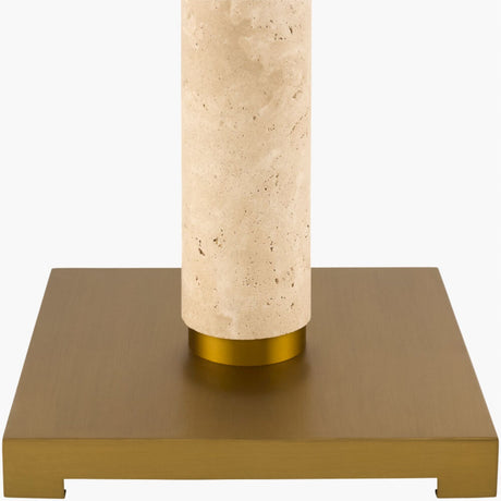 Modern European furniture - Beige Marble Accent Floor Lamp - www.oroa.com