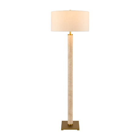 Modern European furniture - Beige Marble Accent Floor Lamp - www.oroa.com
