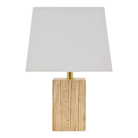 Modern European furniture - Brown Travertine Accent Table Lamp - www.oroa.com