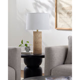 Modern European furniture - Reeded Travertine Accent Table Lamp - www.oroa.com
