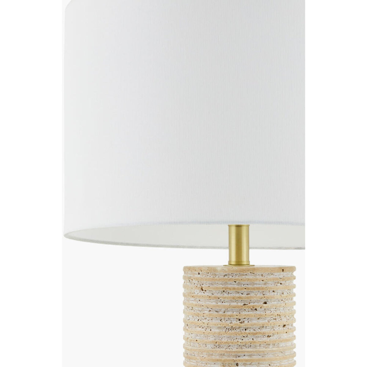 Modern European furniture - Cylindrical Travertine Accent Table Lamp - www.oroa.com