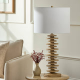 Modern European furniture - Stacked Circular Base Table Lamp - www.oroa.com