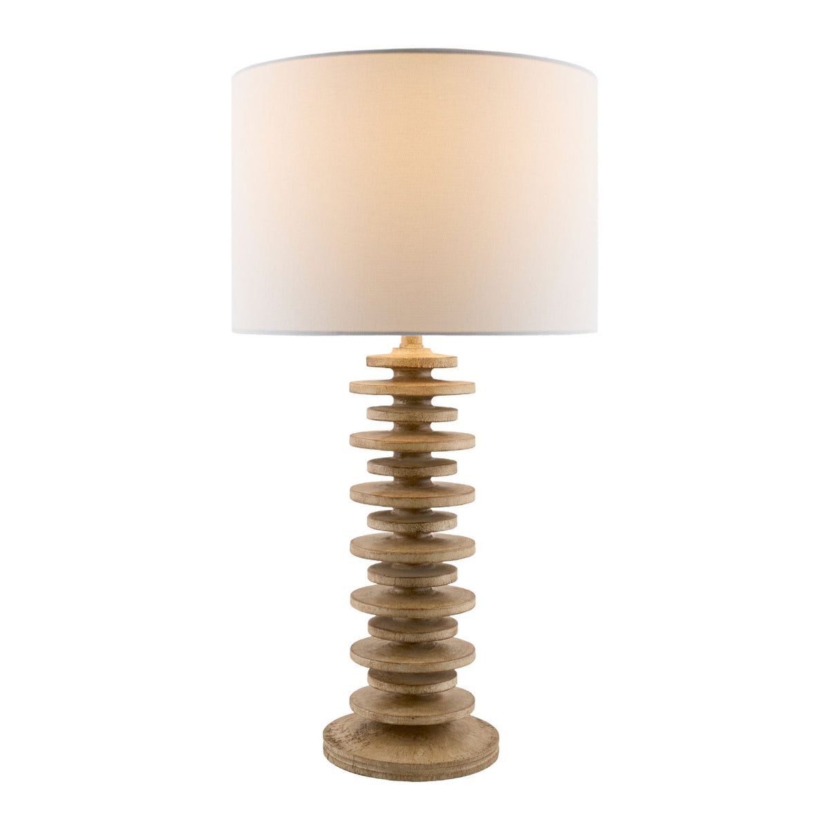 Modern European furniture - Stacked Circular Base Table Lamp - www.oroa.com