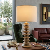 Modern European furniture - Stacked Circular Base Table Lamp - www.oroa.com
