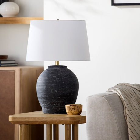Modern European furniture - Black Ceramic Accent Table Lamp - www.oroa.com