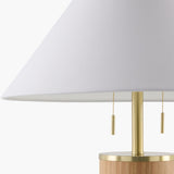 Modern European furniture - Cream Wood Base Table Lamp - www.oroa.com