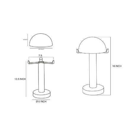 Modern European furniture - White Stone Dome Table Lamp - www.oroa.com