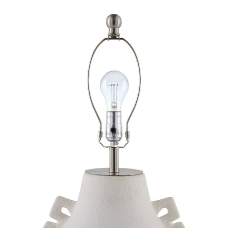 Modern European furniture - Glazed White Ceramic Table Lamp - www.oroa.com