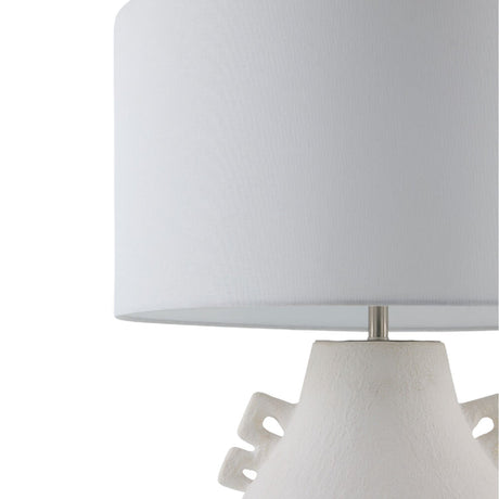 Modern European furniture - Glazed White Ceramic Table Lamp - www.oroa.com