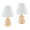Modern European furniture - White Shade Accent Table Lamps (2) - www.oroa.com