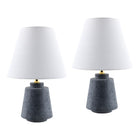 Modern European furniture - White Shade Accent Table Lamps (2) - www.oroa.com