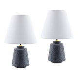 Modern European furniture - White Shade Accent Table Lamps (2) - www.oroa.com