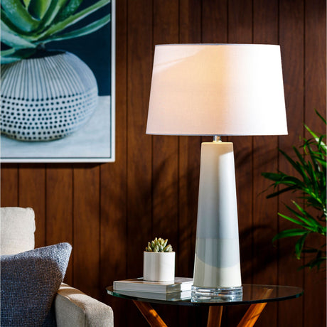 Modern European furniture - Pale Blue Ceramic Table Lamp - www.oroa.com