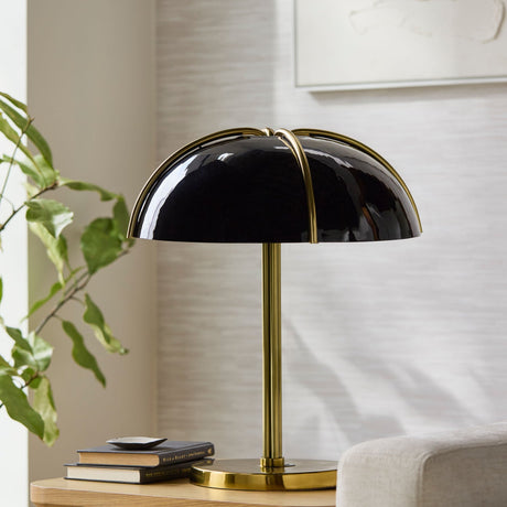 Modern European furniture - Black Metal Dome Table Lamp - www.oroa.com