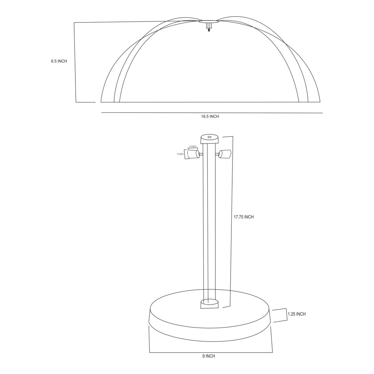 Modern European furniture - Black Metal Dome Table Lamp - www.oroa.com