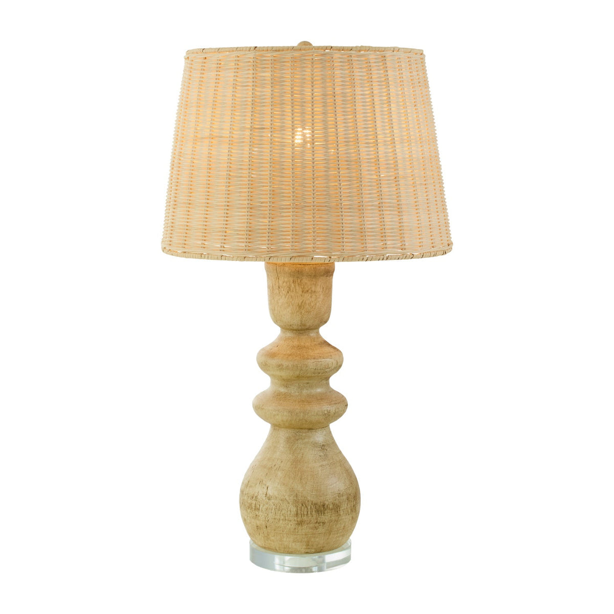 Modern European furniture - Rattan Light Brown Base Table Lamp - www.oroa.com