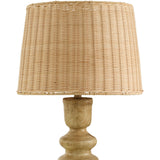Modern European furniture - Rattan Light Brown Base Table Lamp - www.oroa.com