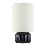 Modern European furniture - Fluted Ceramic Accent Table Lamp - www.oroa.com