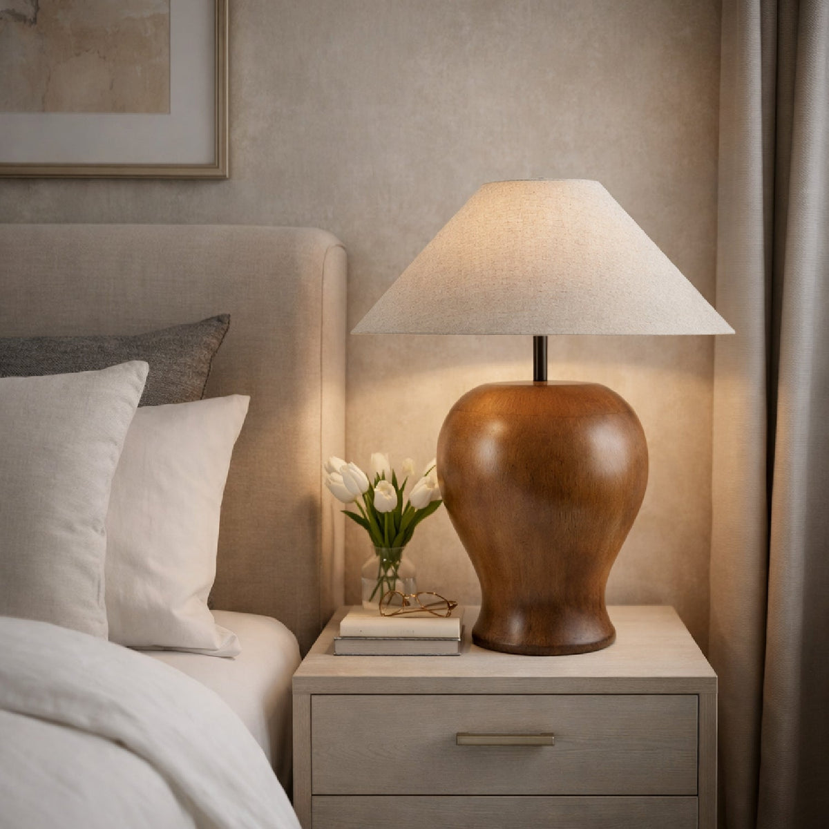 Modern European furniture - Ceramic Base Accent Table Lamp - www.oroa.com