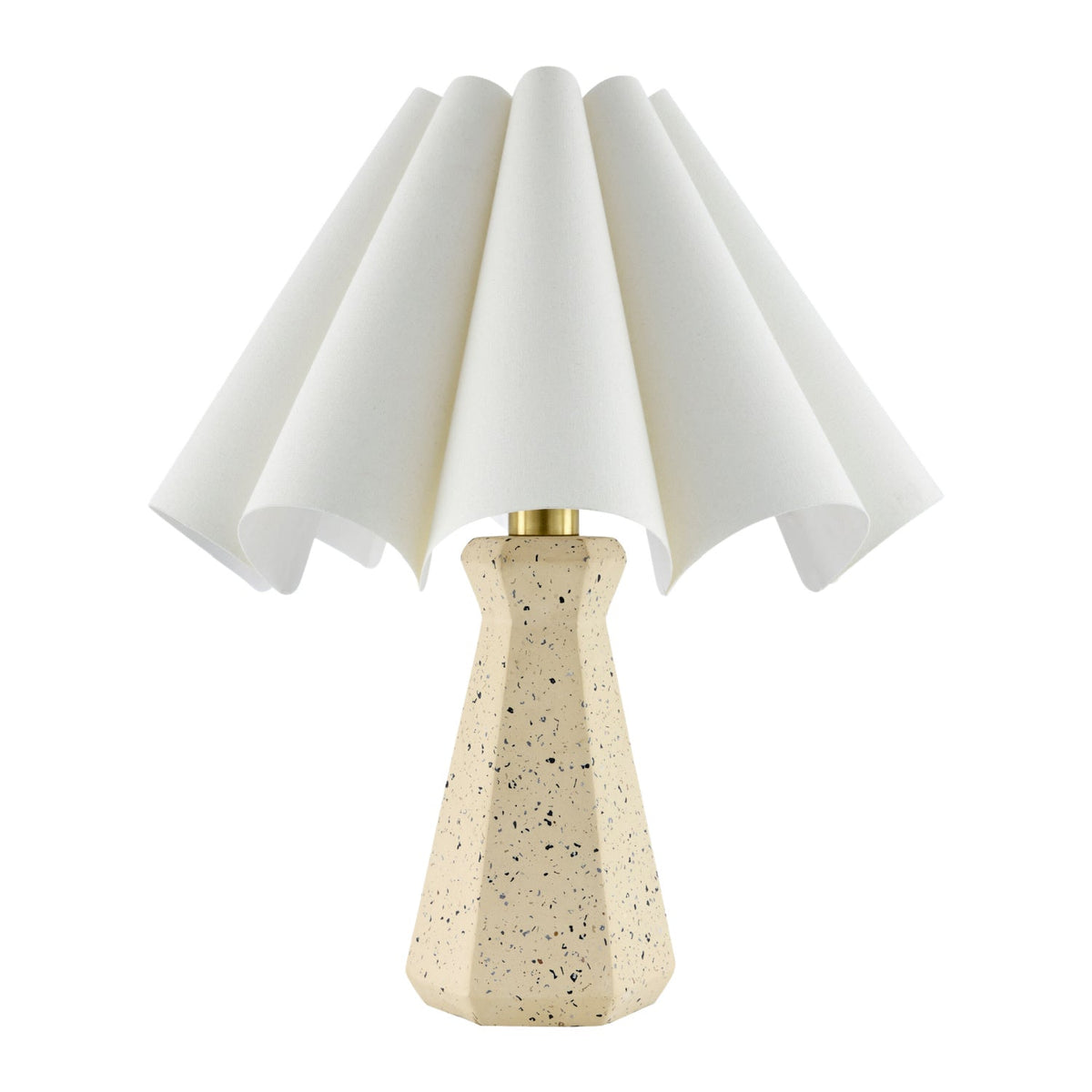 Modern European furniture - Scalloped White Cotton Table Lamp - www.oroa.com