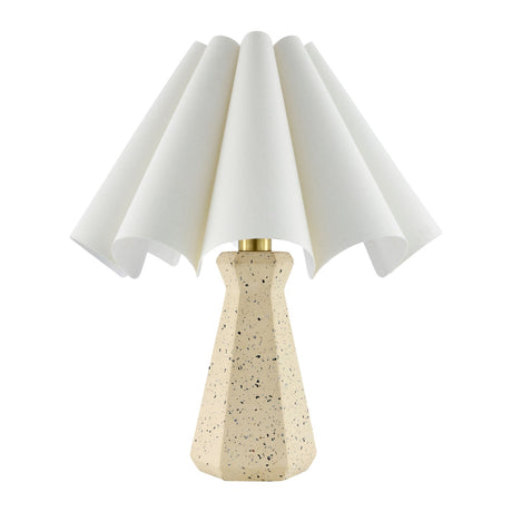 Modern European furniture - Scalloped White Cotton Table Lamp - www.oroa.com