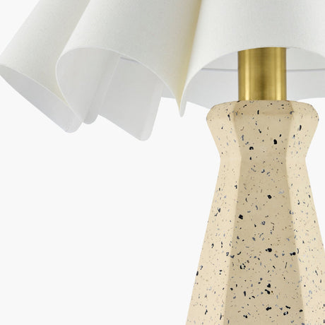 Modern European furniture - Scalloped White Cotton Table Lamp - www.oroa.com