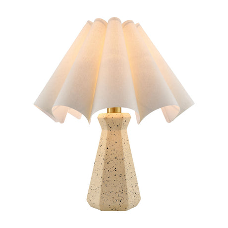 Modern European furniture - Scalloped White Cotton Table Lamp - www.oroa.com
