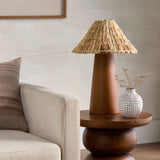 Modern European furniture - Seagrass Shade Ceramic Table Lamp - www.oroa.com