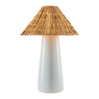Modern European furniture - Seagrass Shade Ceramic Table Lamp - www.oroa.com