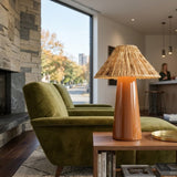 Modern European furniture - Seagrass Shade Ceramic Table Lamp - www.oroa.com