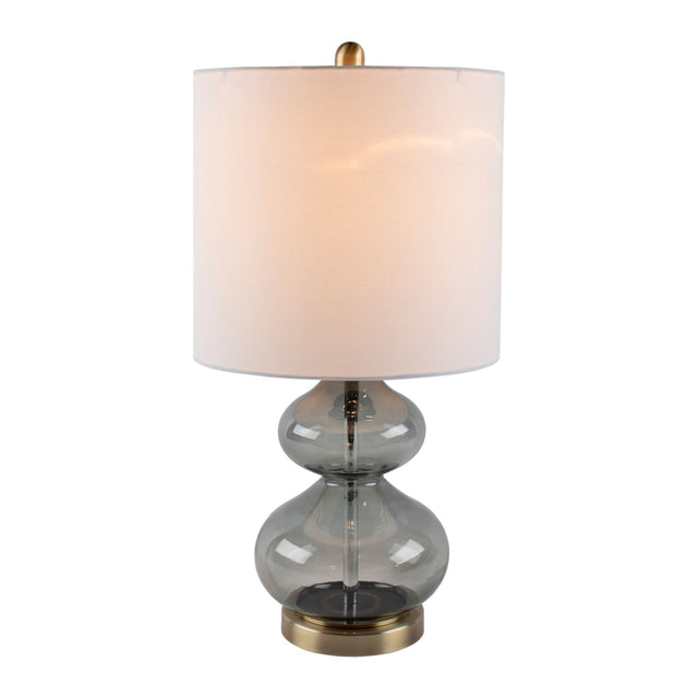 Modern European furniture - Gray Glass Accent Table Lamp - www.oroa.com
