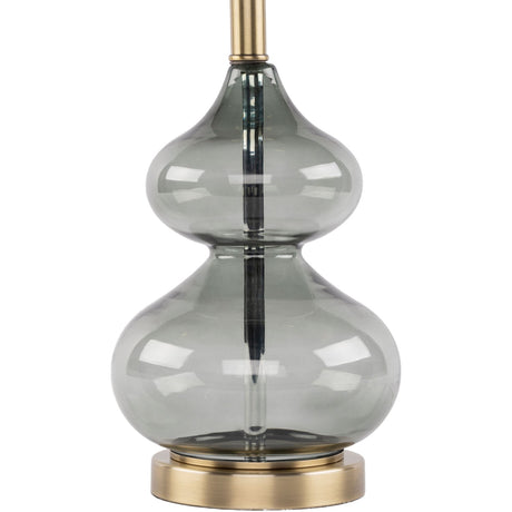 Modern European furniture - Gray Glass Accent Table Lamp - www.oroa.com