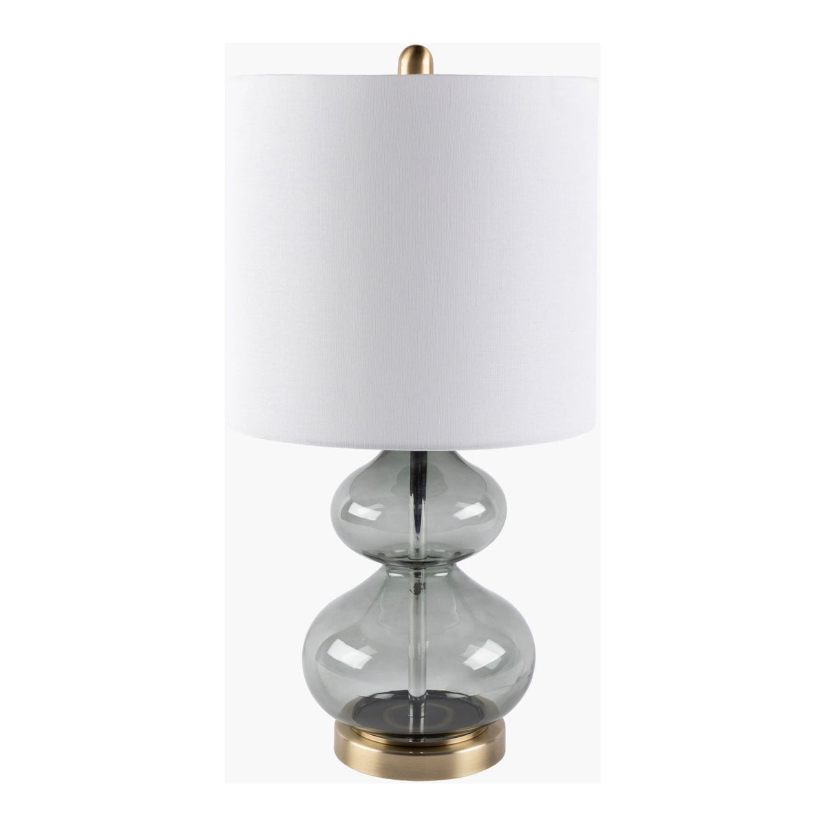 Modern European furniture - Gray Glass Accent Table Lamp - www.oroa.com