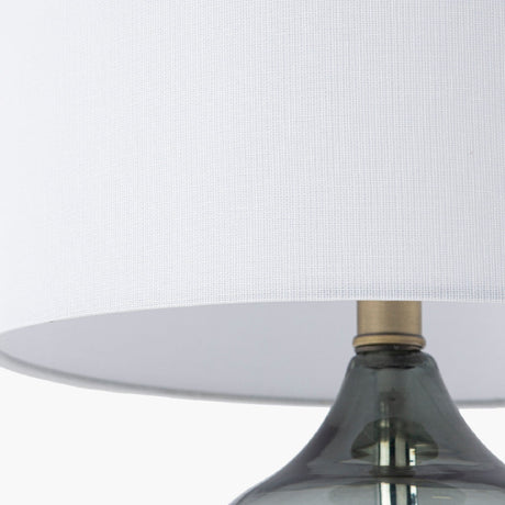 Modern European furniture - Gray Glass Accent Table Lamp - www.oroa.com