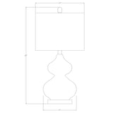 Modern European furniture - Gray Glass Accent Table Lamp - www.oroa.com