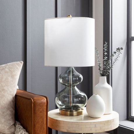 Modern European furniture - Gray Glass Accent Table Lamp - www.oroa.com