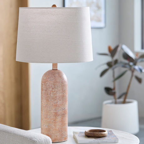 Modern European furniture - Linen Drum Shade Table Lamp - www.oroa.com