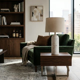 Modern European furniture - Linen Drum Shade Table Lamp - www.oroa.com