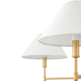 Modern European furniture - White Linen 6-Light Chandelier - www.oroa.com