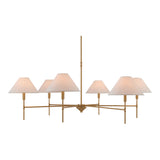 Modern European furniture - White Linen 6-Light Chandelier - www.oroa.com