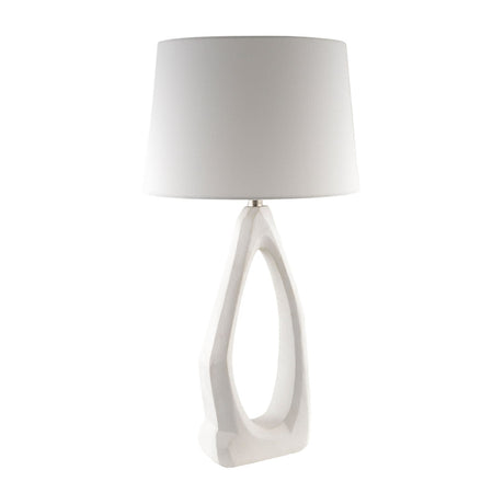 Modern European furniture - White Carved Base Table Lamp - www.oroa.com