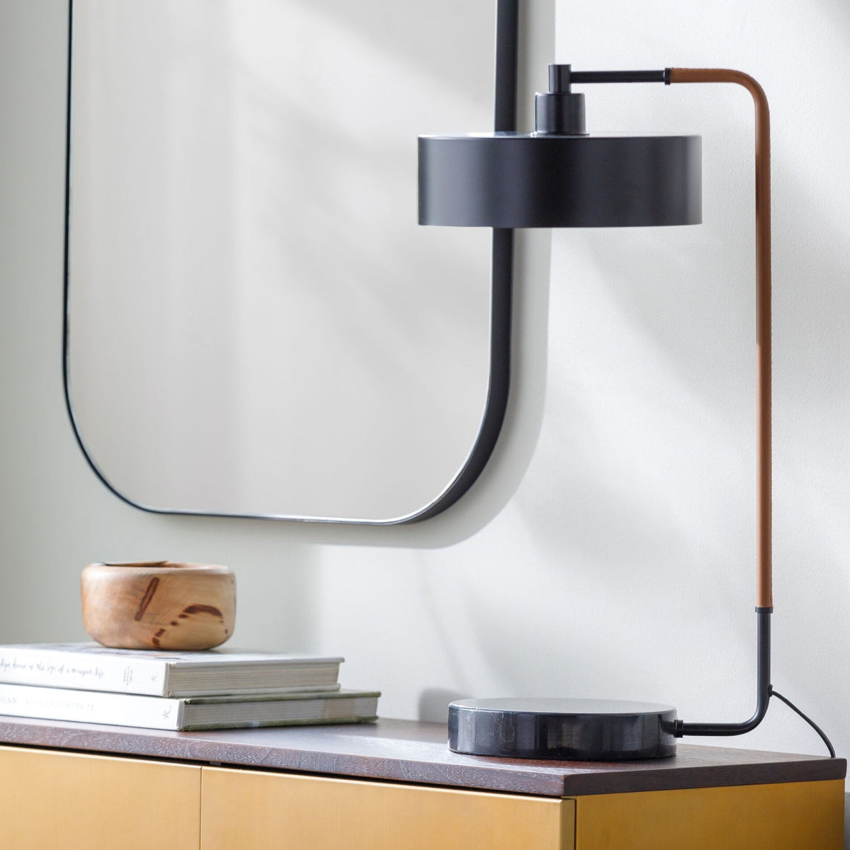 Modern European furniture - Black Metal Shade Table Lamp - www.oroa.com