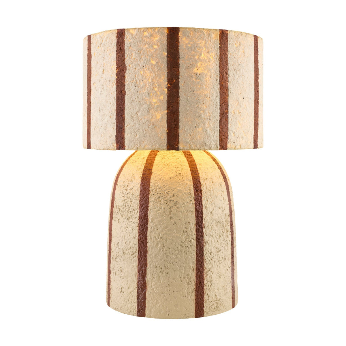 Modern European furniture - Beige Striped Accent Table Lamp - www.oroa.com