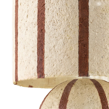 Modern European furniture - Beige Striped Accent Table Lamp - www.oroa.com