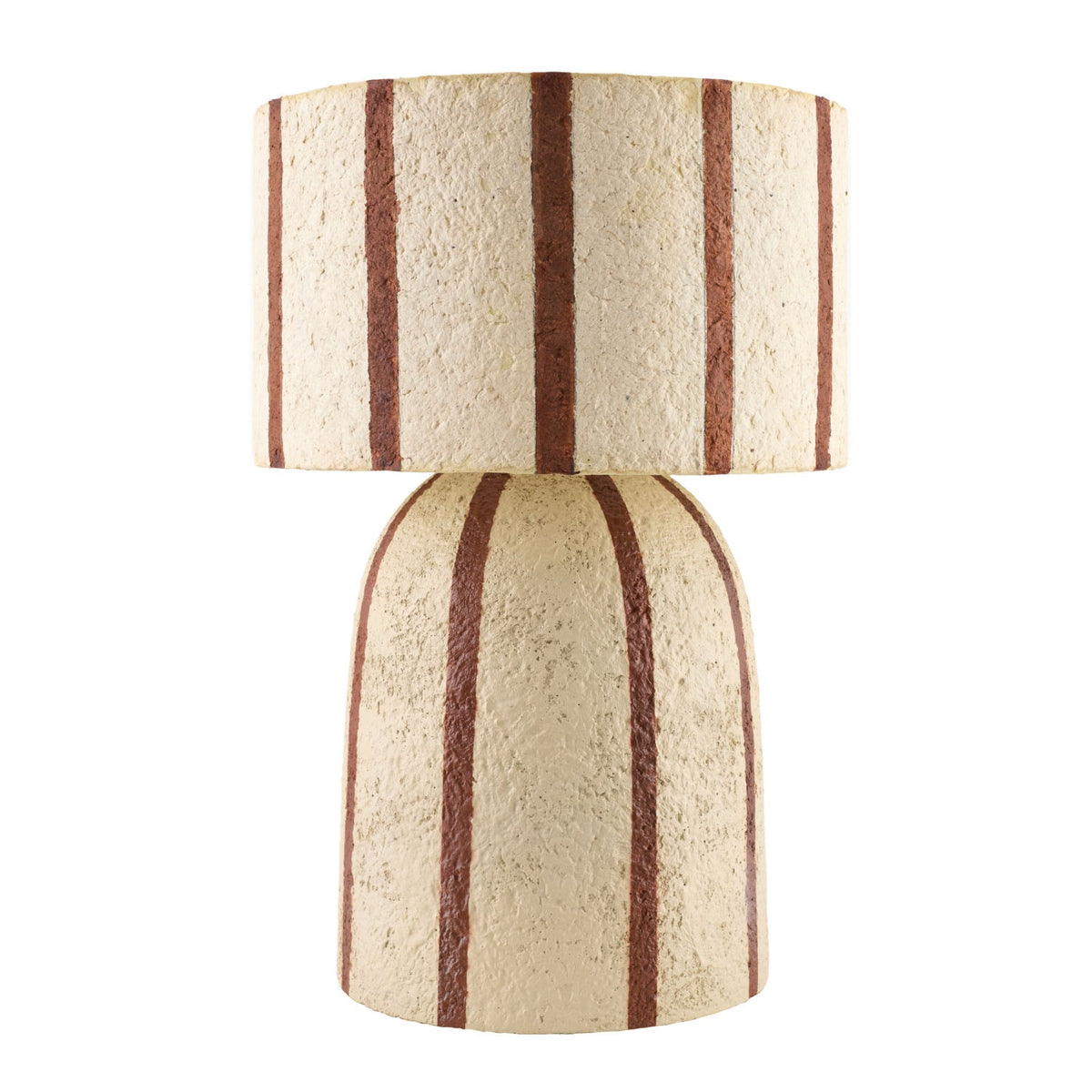 Modern European furniture - Beige Striped Accent Table Lamp - www.oroa.com