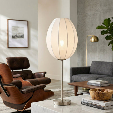 Modern European furniture - Linen Tulip-Inspired Table Lamp - www.oroa.com
