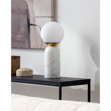 Modern European furniture - Marble White Glass Table Lamp - www.oroa.com