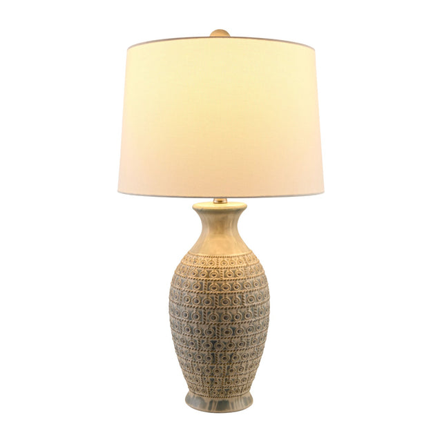 Modern European furniture - Gray Ceramic Accent Table Lamp - www.oroa.com